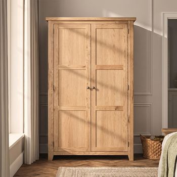 Appleby Oak 2 Door Hanging Wardrobe