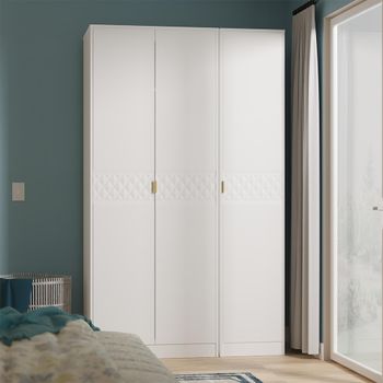 Harlequin White Matt 3 Door Triple Robe Wardrobe