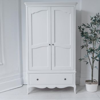 Amelie White 2 Door 1 Drawer Wardrobe