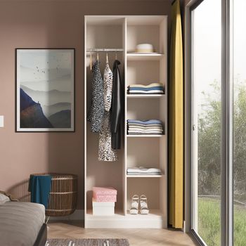 Harlequin Front Open Shelf Kashmir Matt Wardrobe