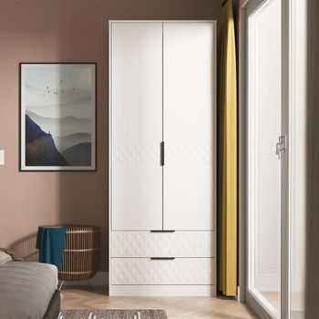 Harlequin 2 Door 2 Drawer Tall Kashmir Matt Wardrobe