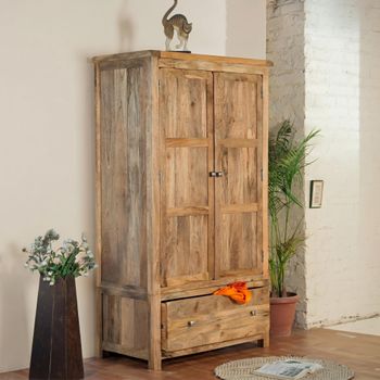 Odisha Solid Mango Wood 2 Door Wardrobe