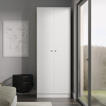 Yarmouth White Matt 2 Door Wardrobe