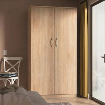 Avon Oak H 182.5cm 2 Door Plain Wardrobe