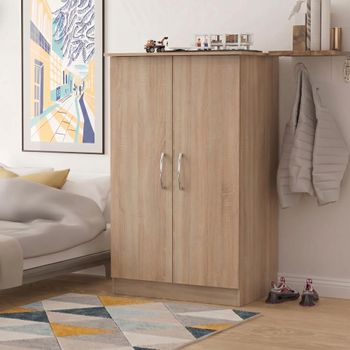 Avon Oak 2 Door Midi Wardrobe