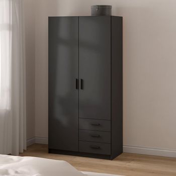 Sprint Matt Grey 2 Door 3 Drawer Wardrobe