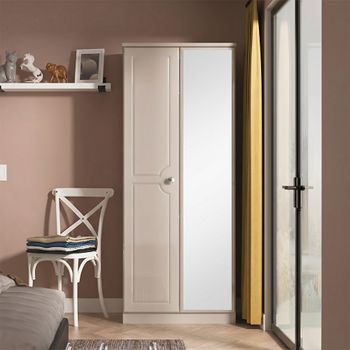 Balmoral Cashmere 2 Door with 1 Mirror Wardrobe