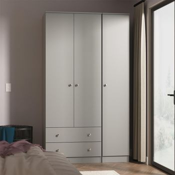 Yarmouth Dusk Grey 3 Door 2 Drawer Wardrobe
