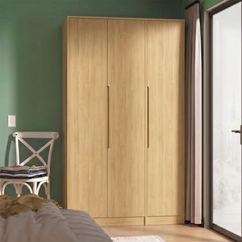 Monaco Modern Oak 3 Door Tall Triple Wardrobe