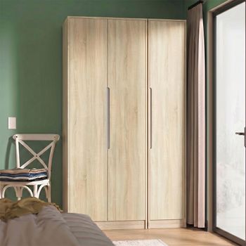 Monaco Oak 3 Door Tall Triple Wardrobe