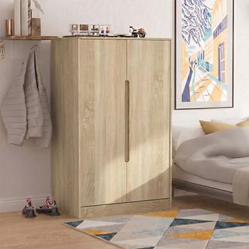 Monaco Oak 2 Door Midi Wardrobe