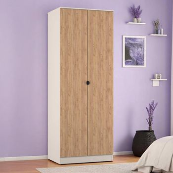 Bora Gold Craft Oak and Kashmir Matt 2 Door Wardrobe