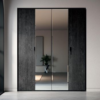 Onyx Italian Charcoal Black and Medblue Wardrobe