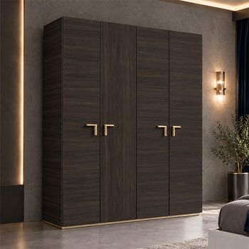 Smart Italian Walnut Wardrobe