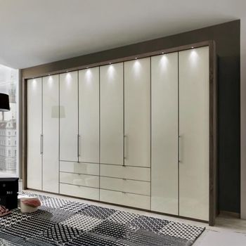 Loft Bi-Fold Panorama Glass Door Functional Wardrobe - Sizes Available