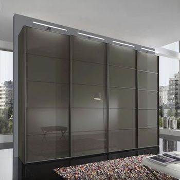 Westside Havana Glass Front Sliding Wardrobe - Sizes Available