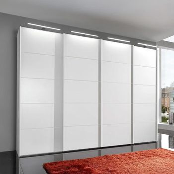 Westside White 400cm 4 Door Sliding Wardrobe