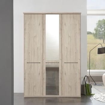 Dakar 2 Holm Oak 3 Door Mirror Wardrobe