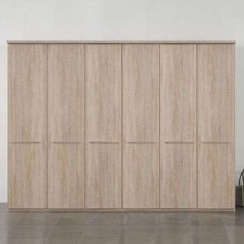 Dakar 2 Rustic Oak 6 Door Wardrobe