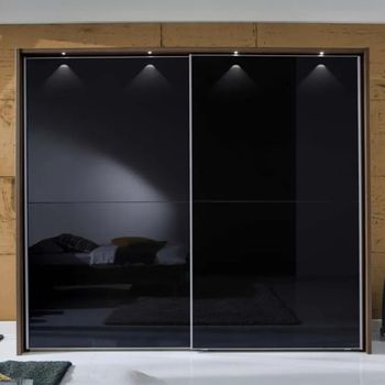 Berlin Full Glass Sliding Wardrobe - Sizes Available