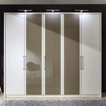 Berlin Glass Door Wardrobe - Sizes Available