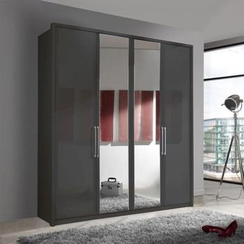 Berlin Glass and Mirror Wardrobe - Sizes Available