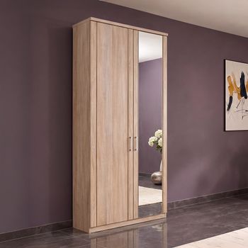 Luxor 3+4 Rustic Oak 2 Door Mirror Rh Wardrobe