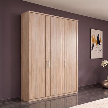 Luxor 3+4 Rustic Oak 3 Door Wardrobe