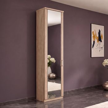 Luxor 3+4 Rustic Oak Single Mirror Door 1 Door Lh Wardrobe