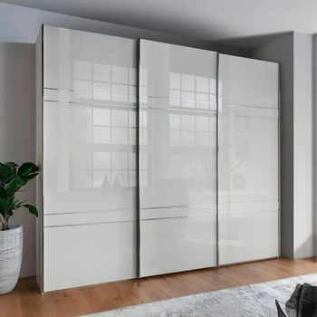 Rialto White Trim 3 Door Sliding Wardrobe