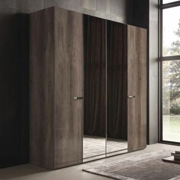 Matera Italian Wood Grain 4 Door Wardrobe