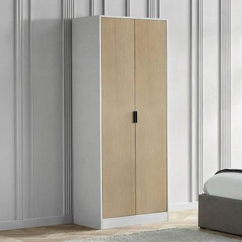 Alba White and Oak 2 Door Wardrobe