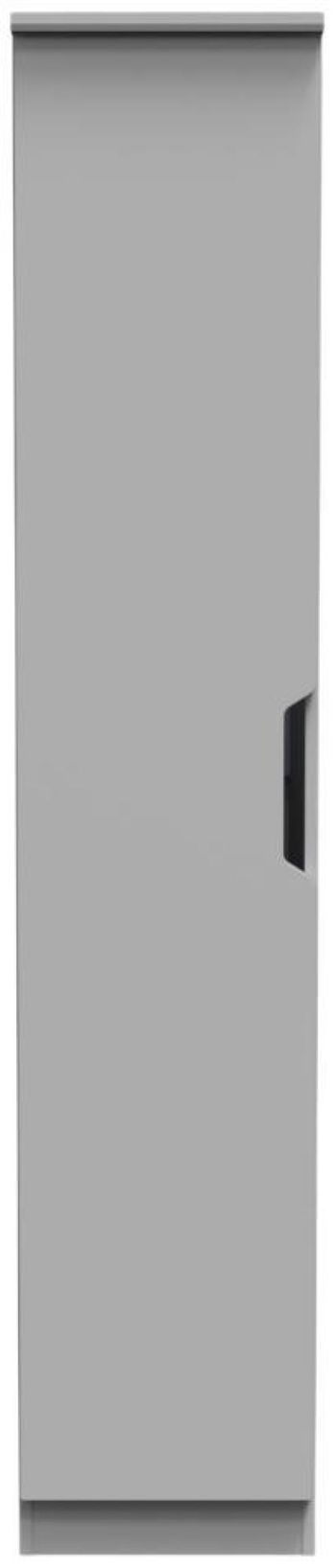 Bella Grey 1 Door Single Wardrobe