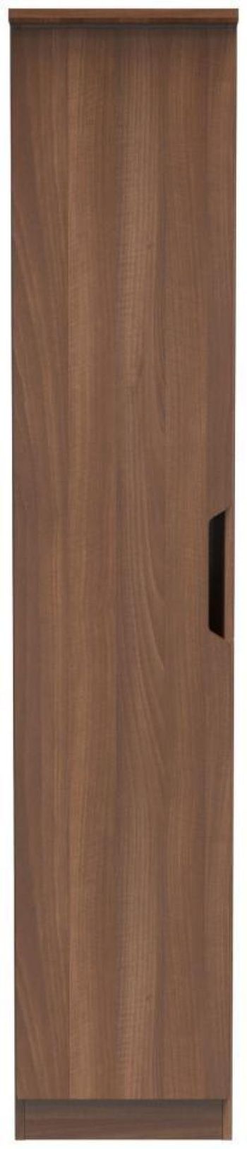 Bella 1 Door Single Walnut Wardrobe