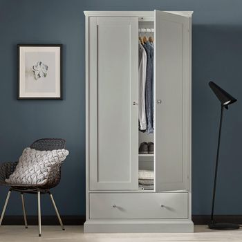 Ashby Soft Grey 2 Door Wardrobe