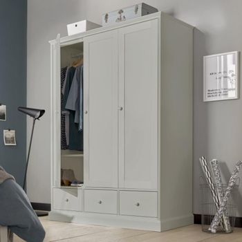 Ashby Soft Grey 3 Door Combi Wardrobe