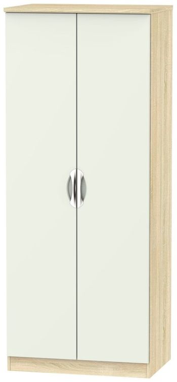 Camden Cashmere and Oak 2 Door Plain Wardrobe