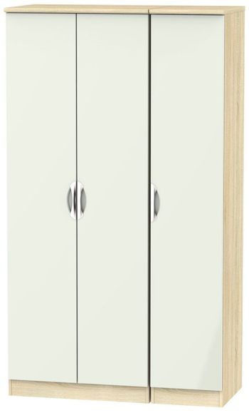 Camden Cashmere and Oak 3 Door Tall Triple Wardrobe