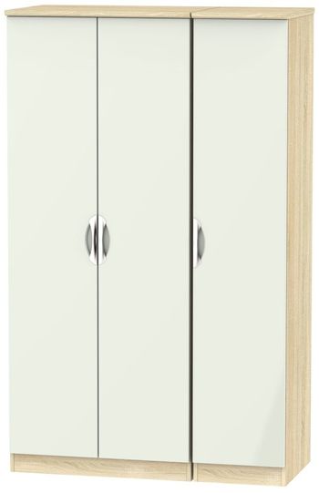 Camden Cashmere and Oak 3 Door Triple Wardrobe