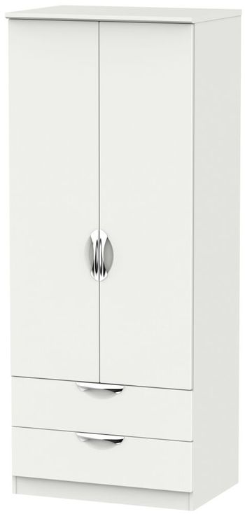 Camden Double Grey 2 Door 2 Drawer Wardrobe