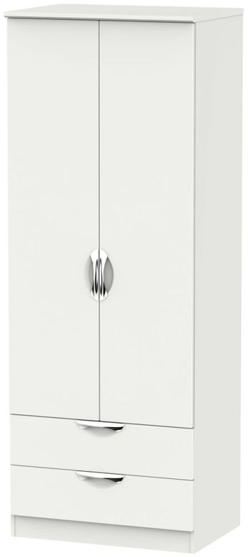 Camden Grey 2 Door 2 Drawer Tall Wardrobe