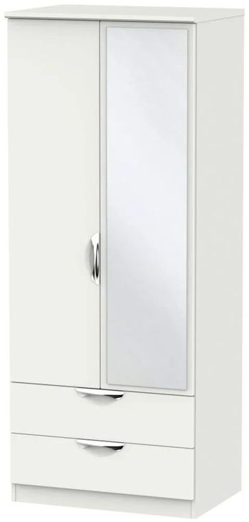 Camden Combi Grey 2 Door 1 Mirror Wardrobe