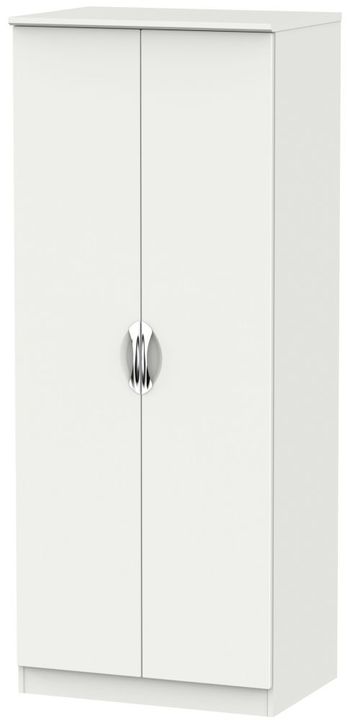 Camden Plain Grey 2 Door Wardrobe