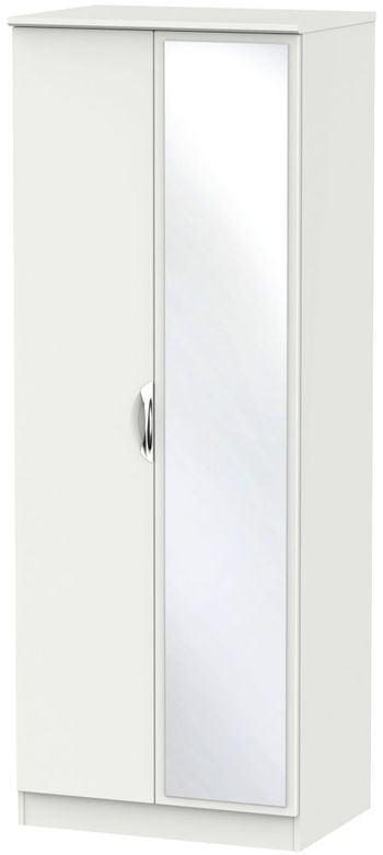Camden Grey 2 Door 1 Mirror Tall Wardrobe
