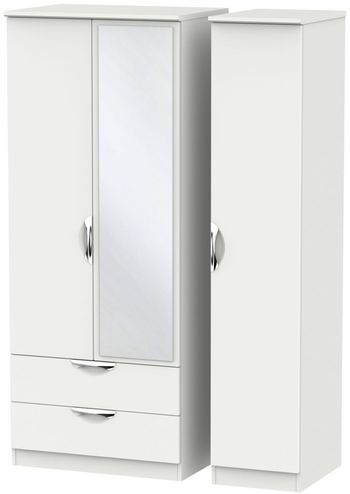 Camden Combi Grey 3 Door 1 Mirror and LHF 2 Drawer Wardrobe