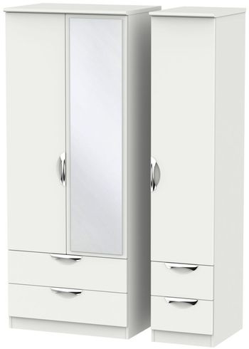 Camden Combi Grey 3 Door 1 Mirror Wardrobe