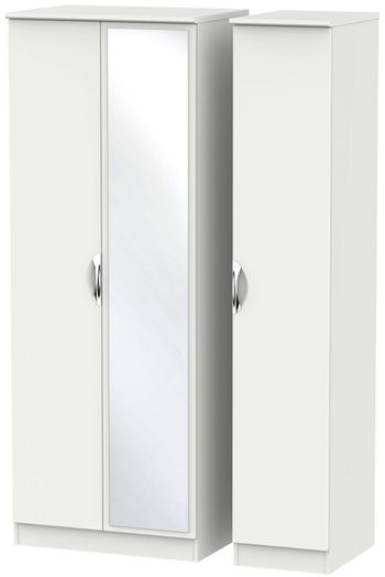 Camden Tall Grey 3 Door 1 Mirror Triple Wardrobe