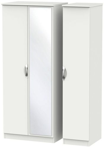 Camden Grey 3 Door 1 Mirror Triple Wardrobe