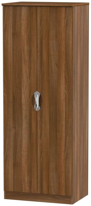 Camden Walnut Plain 2 Door Tall Wardrobe