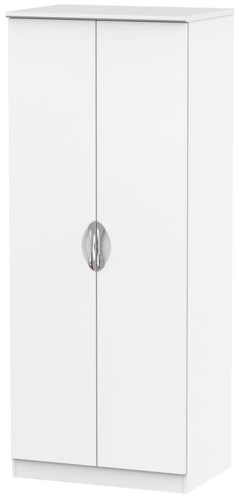 Camden Plain White Matt 2 Door Wardrobe
